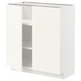Bílá kuchyňská skříňka METOD, elegantní a moderní s nastavitelnými policemi, minimalistický design.