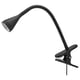 NÄVLINGE černá klipsová lampa, nastavitelný krk, led, plast & ocel.