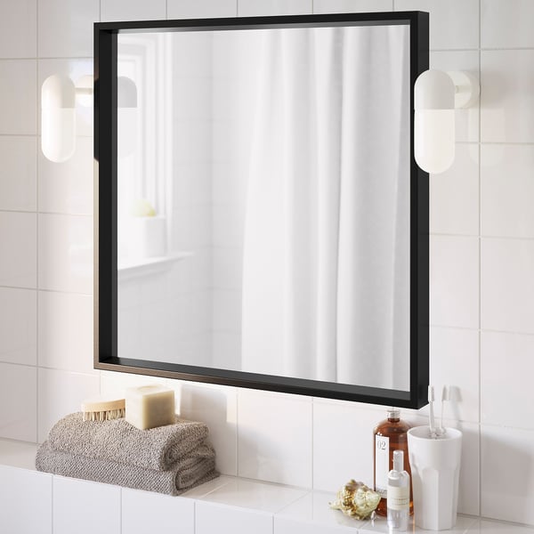 Nissedal Zrcadlo Cerna 65x65 Cm Ikea