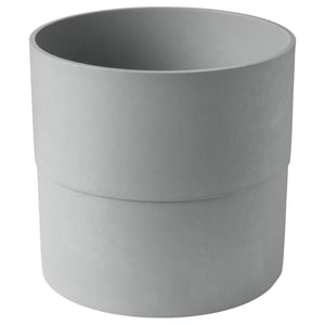 Šedý květináč z recyklovaného plastu