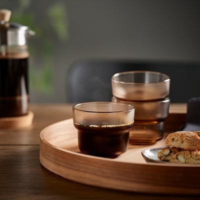 OLIVTRAST Sklenice, světle hnědá, 29 cl