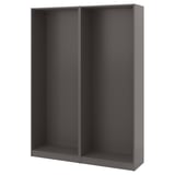 Rám šatní skříně PAX, tmavě šedý, obdélníkový, minimalistický design.