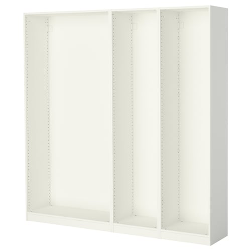 Bílý rám šatní skříně ikea PAX; Minimalistický, nástěnný, obdélníkový.