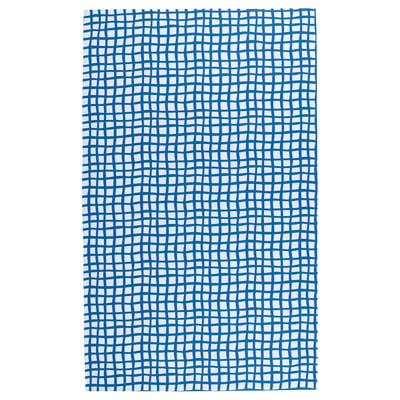 Jasně modrý ubrus PILLERSTARR, obdélníkový, mřížkovaný, vodoodpudivý, 100% polyester.
