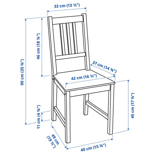 PINNTORP Stůl a 2 židle, světle hnědé mořidlo bílé mořidlo/bílé mořidlo borovice, 67/124 cm
