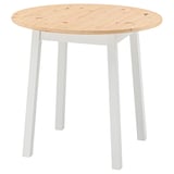 PINNTORP Stůl, světle hnědé mořidlo/bílé mořidlo borovice, 85 cm