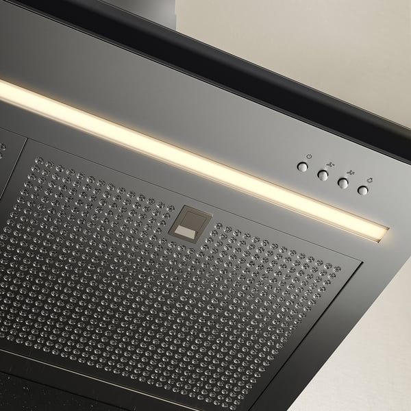 RÄFSEBO Nástěnná digestoř, IKEA 500 barva nerezavějící oceli, 80 cm