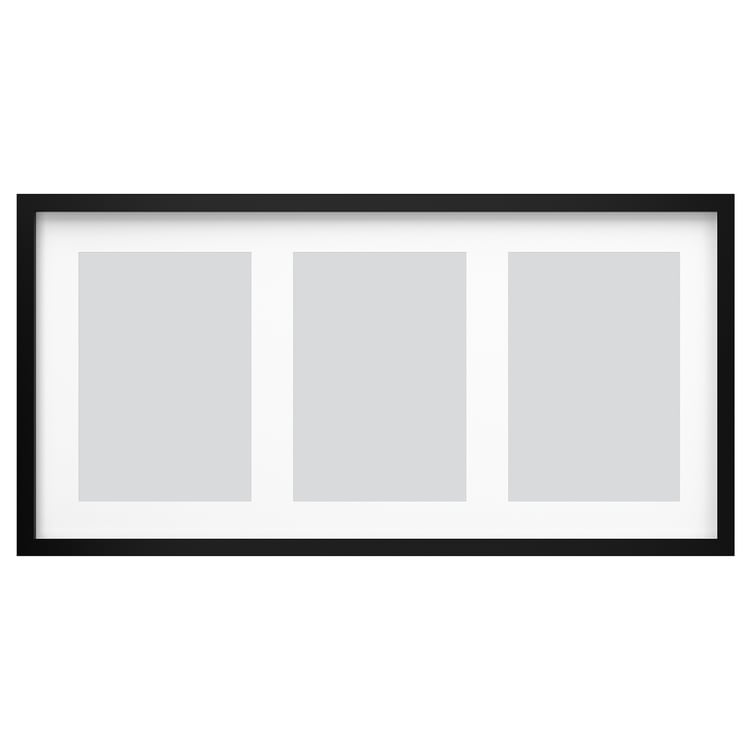 RÖDALM Rám na 3 obrázky, černá, 81x40 cm
