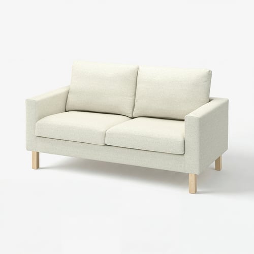 Béžová pohovka SALTSJÖBADEN s dřevěnými nohami, s minimalistickým a moderním designem.