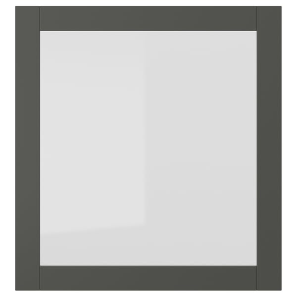 Tmavě šedý rám SINDVIK s čirým sklem, moderní a minimalistický design.