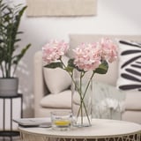 SMYCKA Umělé květiny, vn./venkovní/hortenzie světle růžová, 45 cm