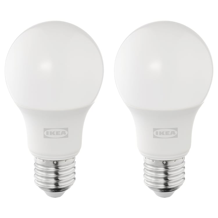SOLHETTA LED žárovka E27, 470 lm, kulatá opálově bílá