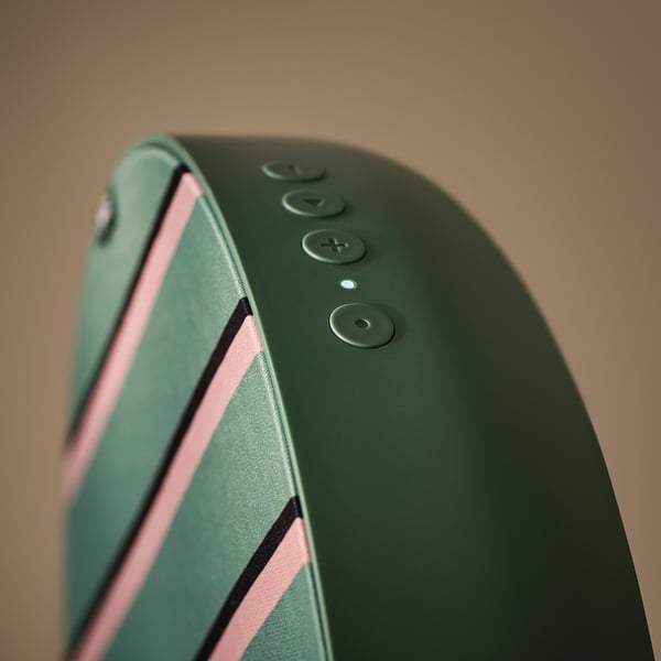 SOLSKYDD Bluetooth reproduktor, zelené, 29 cm