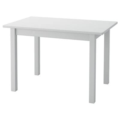 Dětský stůl SUNDVIK, bílá, borové dřevo, čtvercový, jednoduchý design.