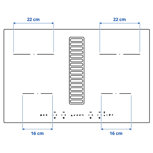 TÄCKNAN Indukční varná deska s vest.ods.par, IKEA 300 černá, 80 cm