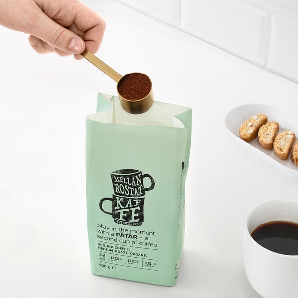 tempererad odmerka na kavu se svorkou mosaz ikea