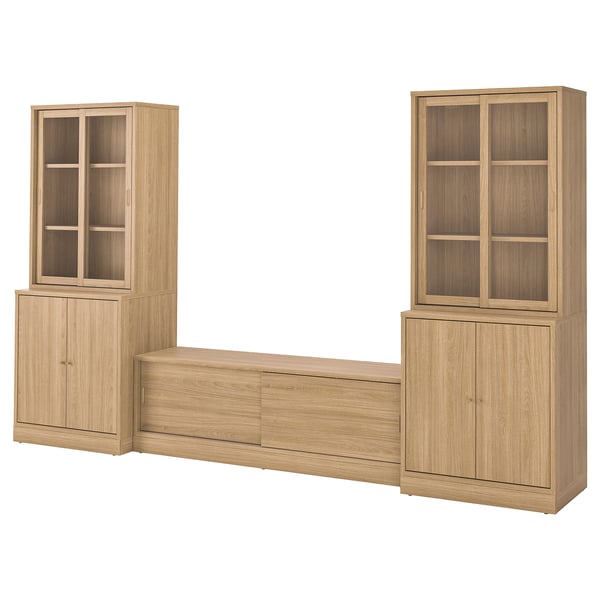 Televizní jednotka a skříně TONSTAD - klasický design se setkává s moderním designem se skleněnými dveřmi.