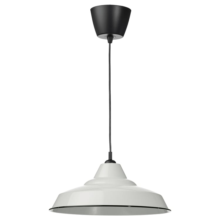 TRETTIOEN Závěsná lampa, bílá, 38 cm