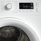 Ovládací panel sušičky s předním plněním s režimy a časovačem.