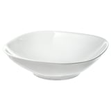 Porcelánový talíř VÄRDERA bílý čtvercový, elegantní moderní design.