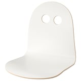 VALFRED židle bílá, minimalistická, zakřivená, melaminový laminát.