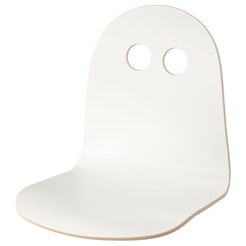 VALFRED židle bílá, minimalistická, zakřivená, melaminový laminát.