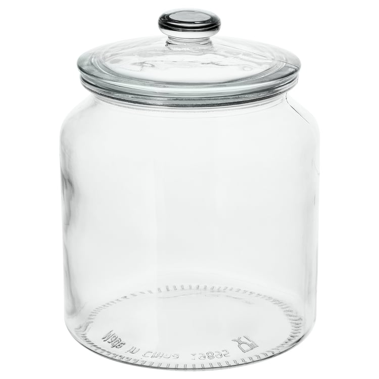 VARDAGEN Dóza s víkem, čiré sklo, 1.9 l