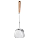 VARDAGEN Stěrka na wok, dřevěná rukojeť, nerezová čepel, bezpečná, ergonomická.
