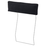 Černý polštář na opěrku hlavy VIMLE - recyklovaný polyester, manšestrová textura.
