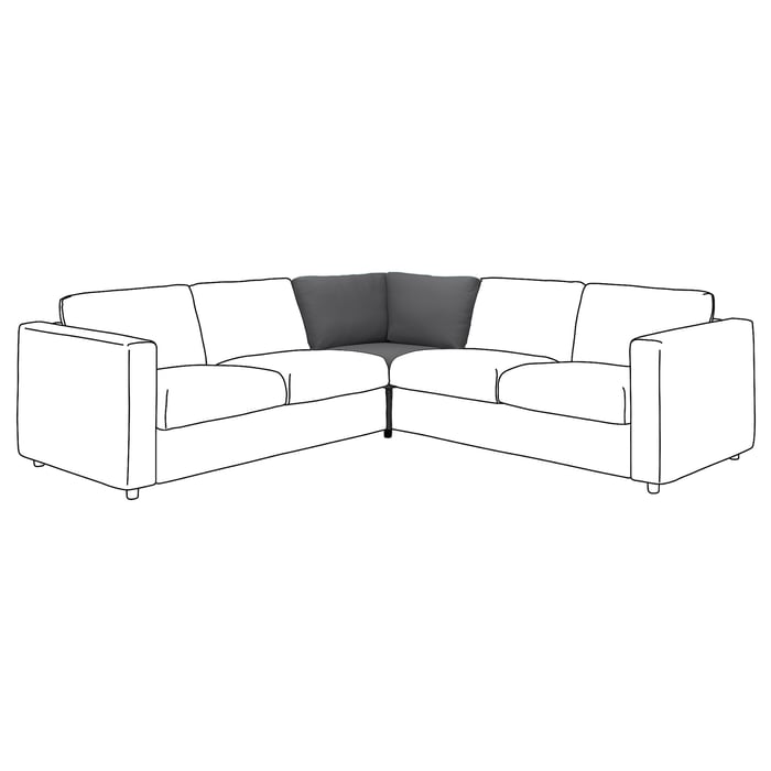 VIMLE rohový díl, Hallarp šedá IKEA