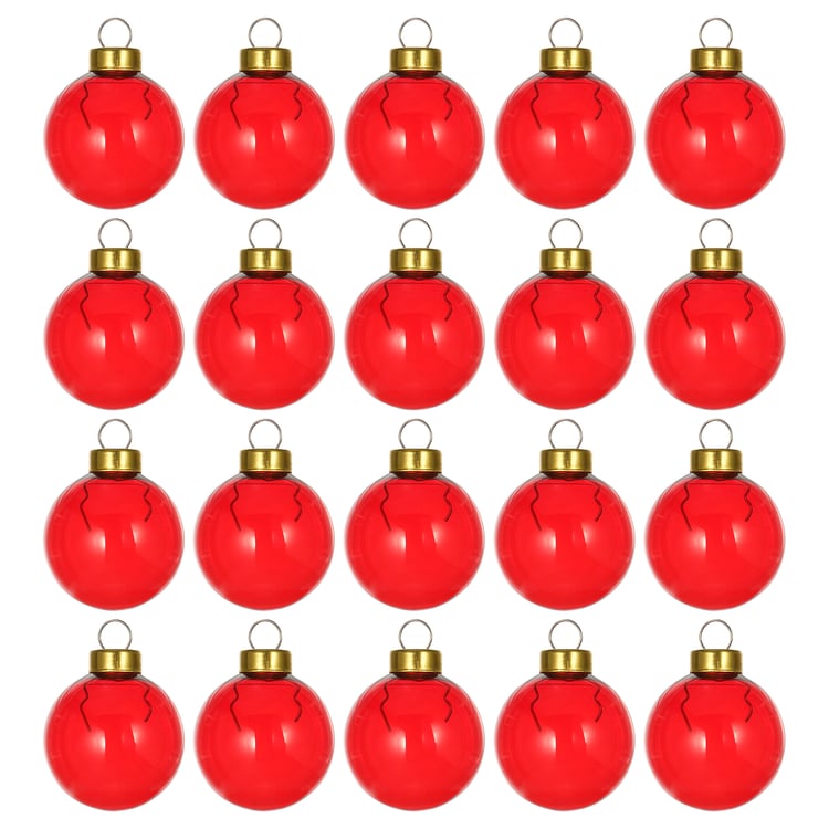 VINTERFINT Ozdoba na vánoční stromek, vánoční koulička sklo/červená, 3.5 cm