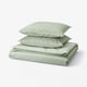 ÄNGSLILJA Duvet cover and 2 pillowcases, pale grey-green, 200x200/50x60 cm