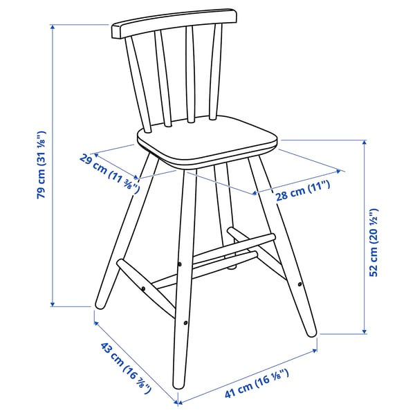 Illustration with measurements for the product: AGAM.