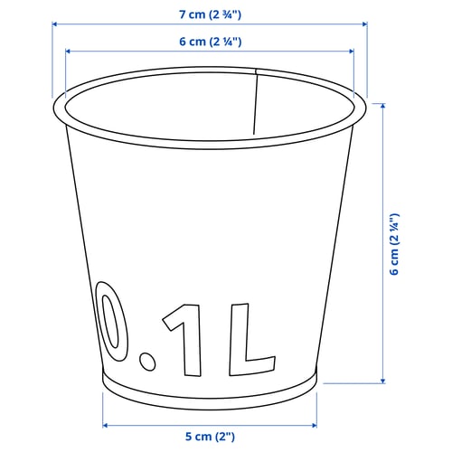 Illustration with measurements for the product: ÅKERBÄR.