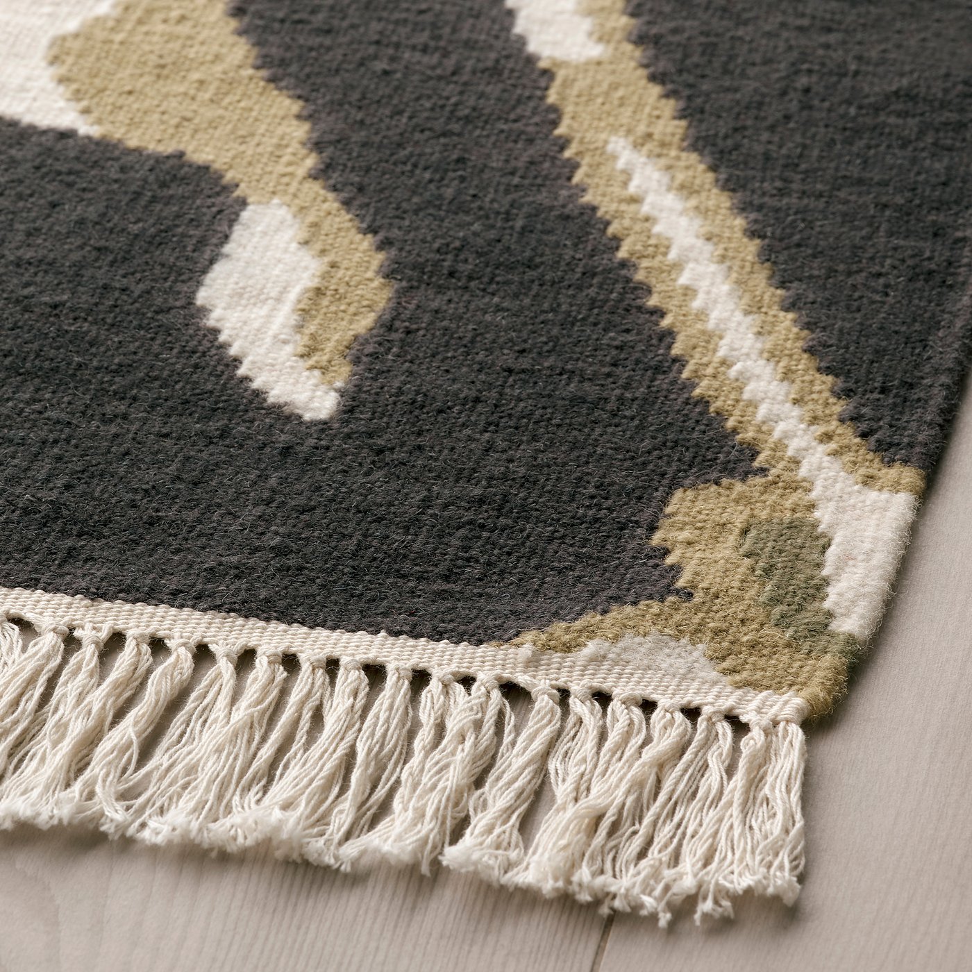 Alandsrot Rug Flatwoven Black Handmade 133x195 Cm Ikea