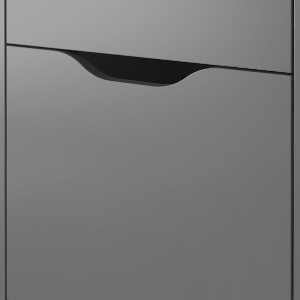 Modern grey drawer unit with sleek, smooth finish and stylish handle.