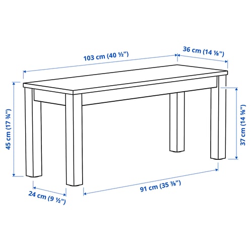 ÅLHULT / ÅLHULT Table and 2 benches, black/brown/black/brown, 120x80 cm