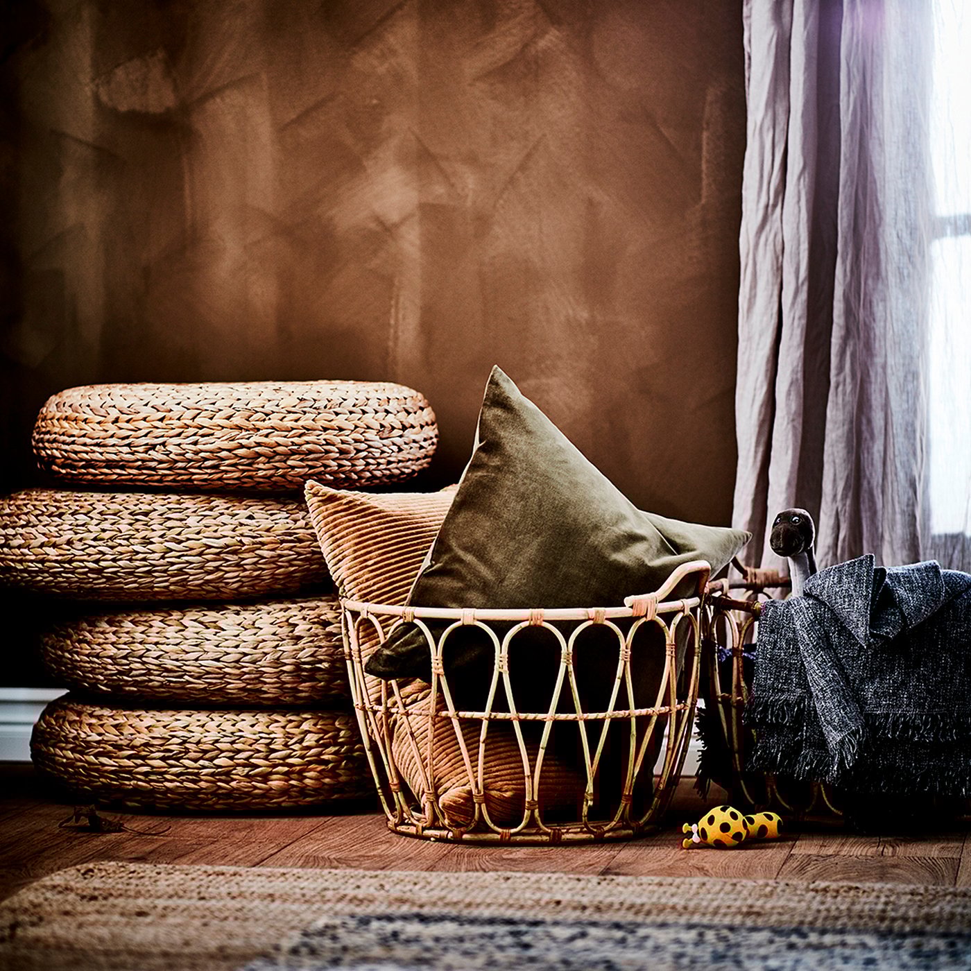 Alseda Stool Ikea Pouf Rattan Ikea IKEA ALSEDA Banana Fiber Rattan