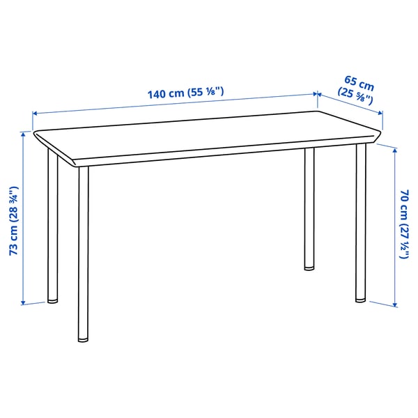 Illustration with measurements for the product: ANFALLARE.