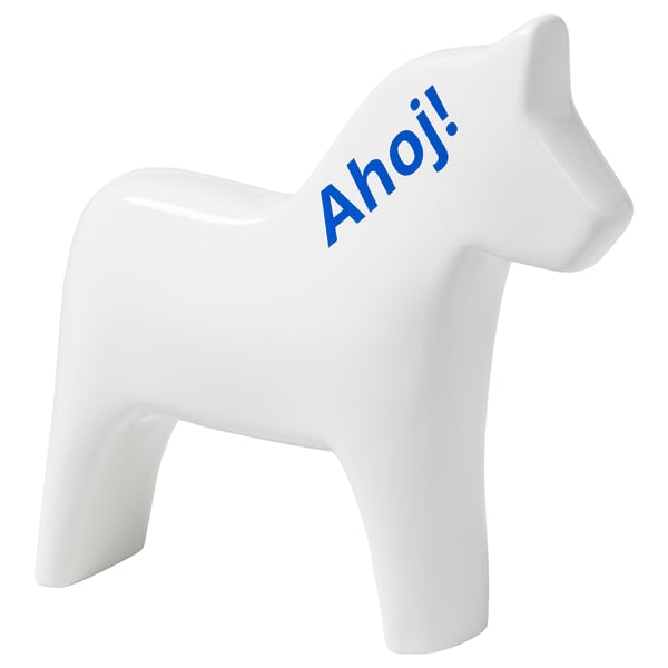 Avverka Decoration Horse White 18 Cm Ikea