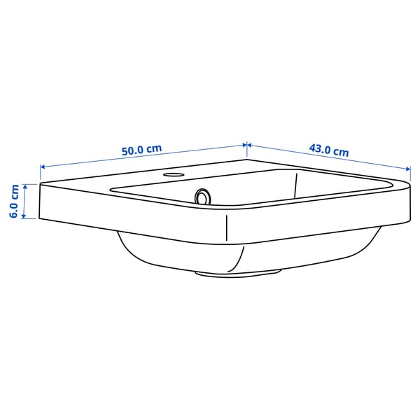 Illustration with measurements for the product: BACKSJÖN.