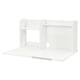 A white BERGLÄRKA desk organizer made of steel and fiberboard for efficient workspace storage.