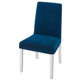 BERGMUND chair, teal, recycled fabric, white frame, modern design.