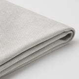 Close-up of BERGMUND fabric, showing soft, durable texture. Light gray color, tightly woven for comfort and durability.