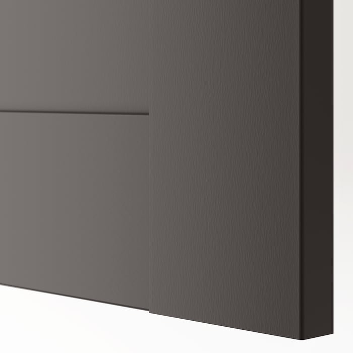 BERGSBO door with hinges, dark grey, 50x229 cm IKEA