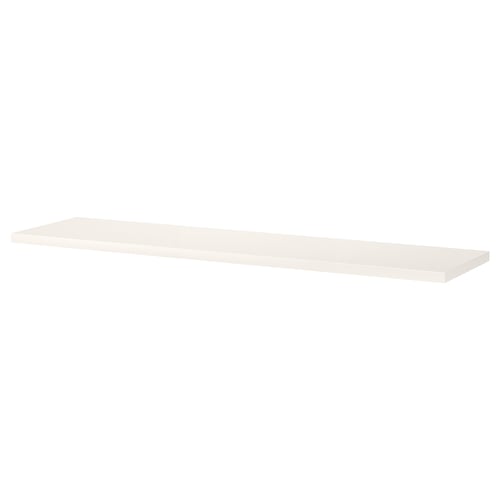 Berghsult white wall shelf, rectangular, bevelled and smooth edges.