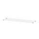 Option: Clear glass shelf with metal brackets, floating design.