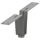 Gray steel BESTÅ support leg for furniture stability.
