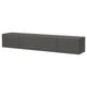 Option: BESTÅ TV bench with doors, dark grey/Lappviken dark grey, 240x42x38 cm