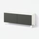 BESTÅ TV bench with doors, white Lappviken/Stubbarp/dark grey, 120x42x48 cm